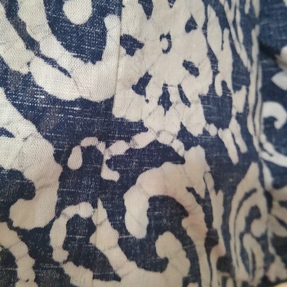 CHICO'S Eyelet Cotton Linen Blend Coat 2 - Picture 6 of 10